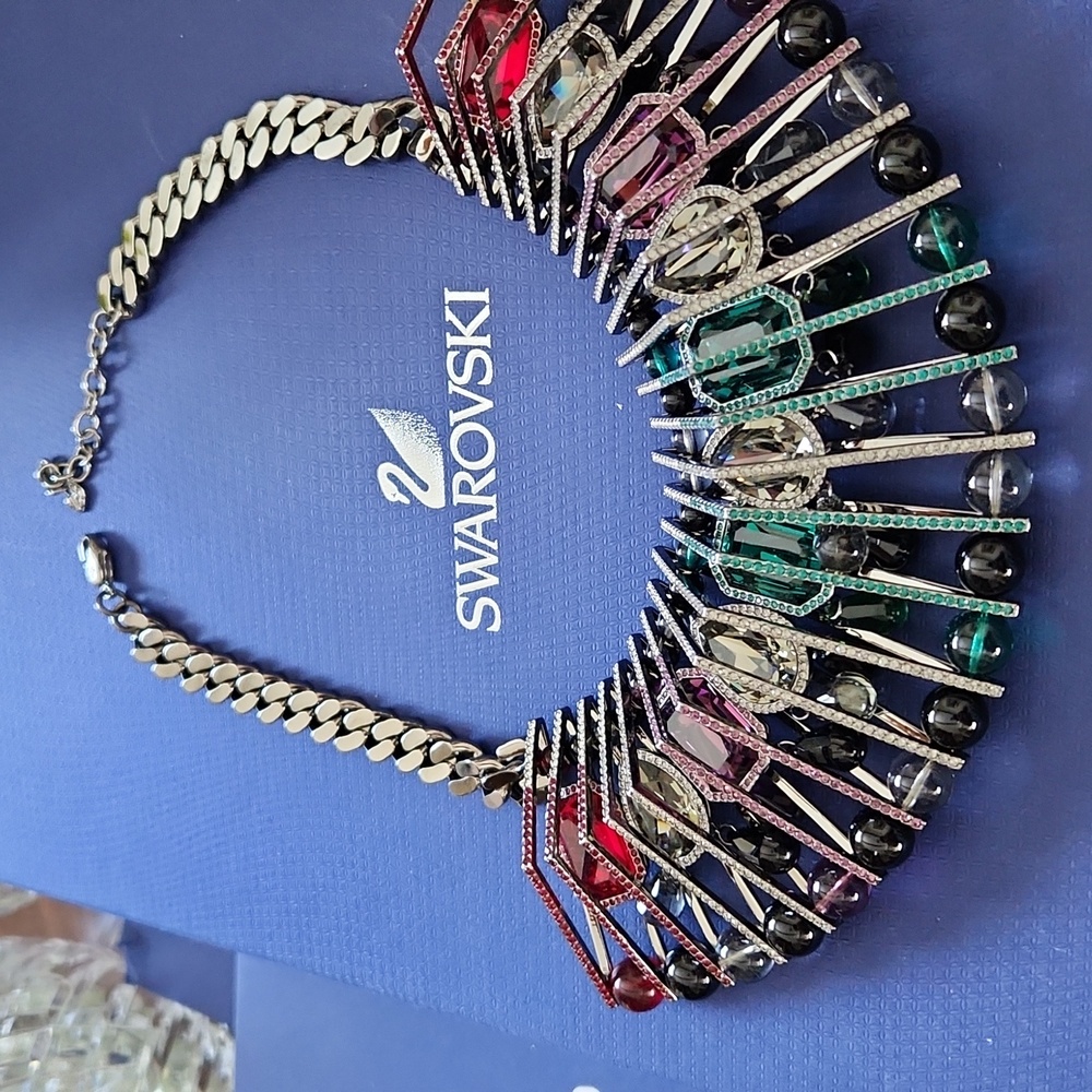 Authentic Swarovski Collar Necklace in Multi colours stunning piece.